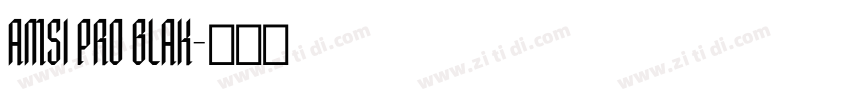 AMSI PRO BLAK字体转换